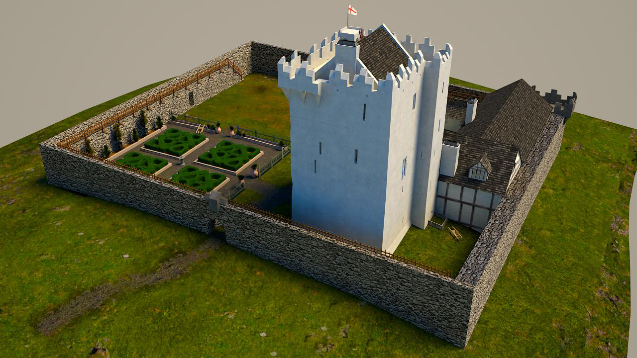 Arial view of Kilcolman Castle